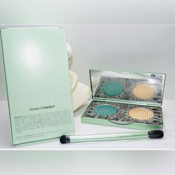 Mally Effortless Airbrush Eyeshadow Duo-Forest/Champagne with Brush (New… - Picture 9 of 17